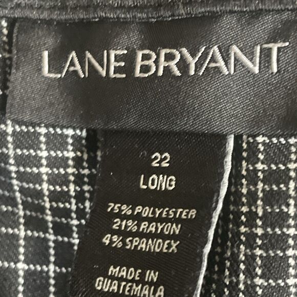 Lane Bryant Pants Womens 22 Long Black Straight‎ Leg Elastic Waistband Career - Picture 6 of 9